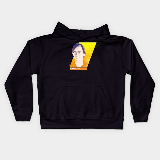 Bob Lazar print Kids Hoodie by theslightlynormal